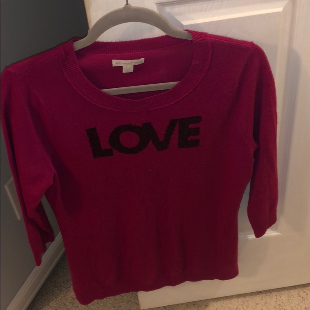 Super cute “Love” sweater